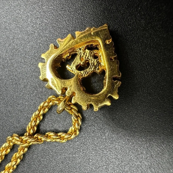 Authentic CD 18K gold plated Christian Dior heart necklace - Picture 7 of 13